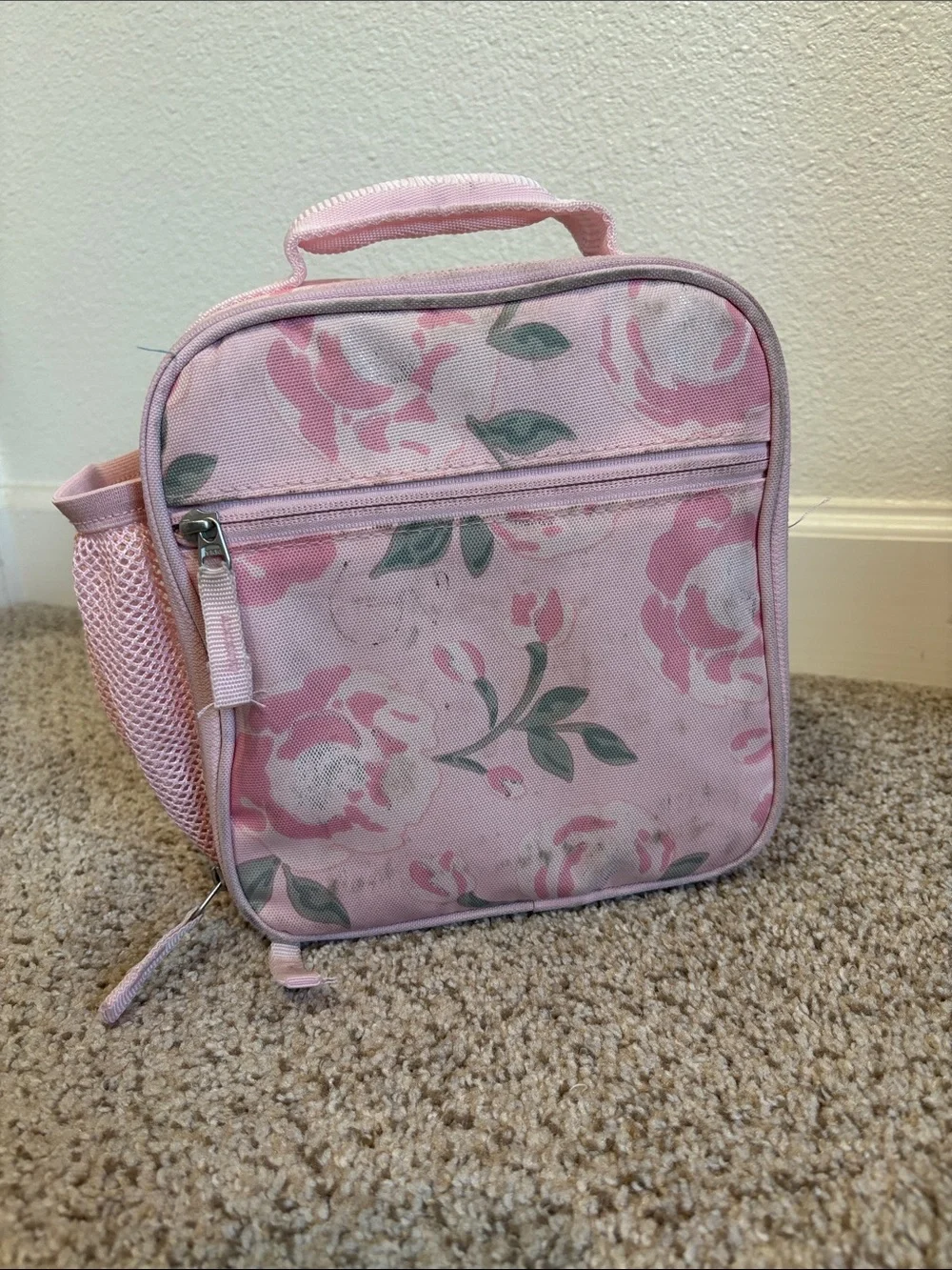 Pottery Barn Insulated Pink Floral Zip Up Lunch Box | school | girly | basics